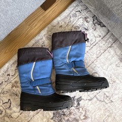 L.L. Bean Blue & Black Waterproof Insulated Snow Boots Kids 9.5 inches long