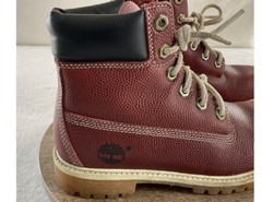 Timberland 19917 0456 Leather Upper Big Boy’s Boots Size: 3.5 M Red Brown