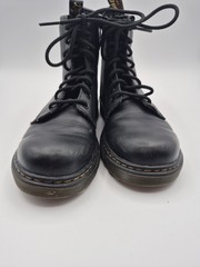 Dr. Martens Junior 1460 Softy Leather Boots Black Zip/Lace Up Size 3