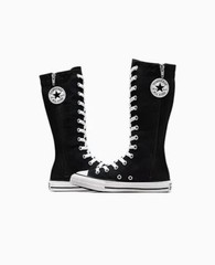 Converse Chuck Taylor XX Hi Junior Size 2 Black Knee High Zip Lace Up Sneakers