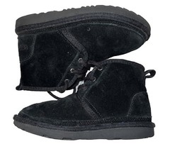 Kids UGG Neumel Ankle Boots Suede Size 1 US EU 32.5 Shoes Shearling Leather