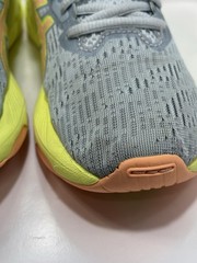 Asics Kids Size 3 Nova Blast Grey/Green/Yellow Running Shoes 1014A317