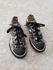 Converse Youth Boy Kid 2 Camo Camouflage Skull Black Gray White Sneaker Shoes