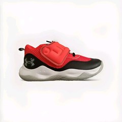 Under Armour Pre School Zone Basketball 13 K Shoe RED/BLK 3026638-600 Support