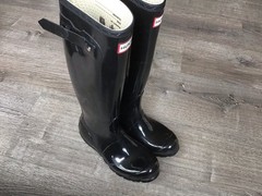 Hunter Original Kids Gloss Black Tall Rain Boots UK 3 US 4M/5F EU 35/36