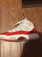 Jordan Air Jordan 11 Retro GS White/Red/Black Kids Sneaker 6Y 378038-116
