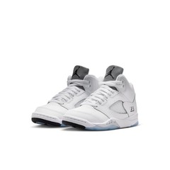 PRE SCHOOL JORDAN 5 RETRO WHITE/BLACK-METALLIC SILVER HQ7979-103-SIZE 13