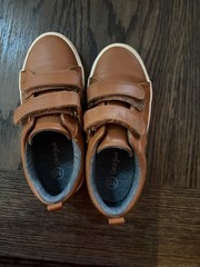 Cat & Jack Brown Hook & Loop Strap Low Top Sneakers Unisex Kids US 10