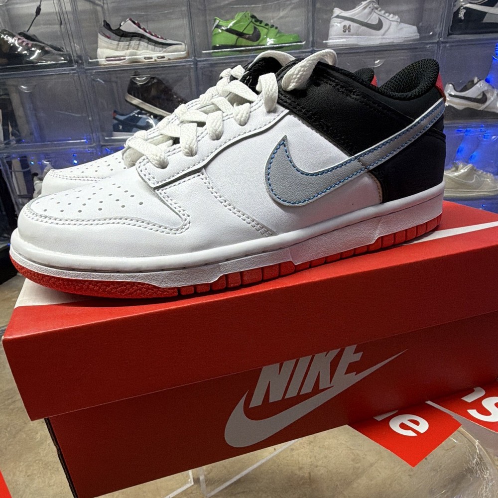 Nike Dunk Low (GS) White Wolf Grey Lt Crimson Youth Size 5.5Y DH9765-103