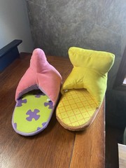 SpongeBob And Patrick Fun Slippers Size 6Y