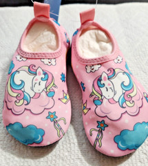 Kids Size 7C (23) Pink Unicorn Slip On Easy Care Water Shoes