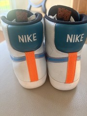 Nike blazer mid 77 white blue and orange youth 5 – Pre owned, good condition.