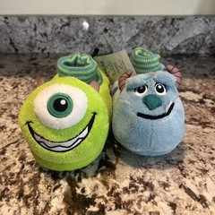 Disney Pixar Monsters Inc 3-D Kids Size 9-10 Sully & Mike New Slippers