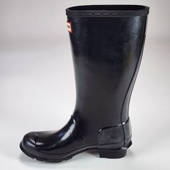 Hunter Original Kids Gloss Rain Boots black Size US Girls 4 – Boys 3 EU 34