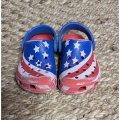 Crocs Classic American Flag Clog Size C8 Patriotic July 4th Beach Summer