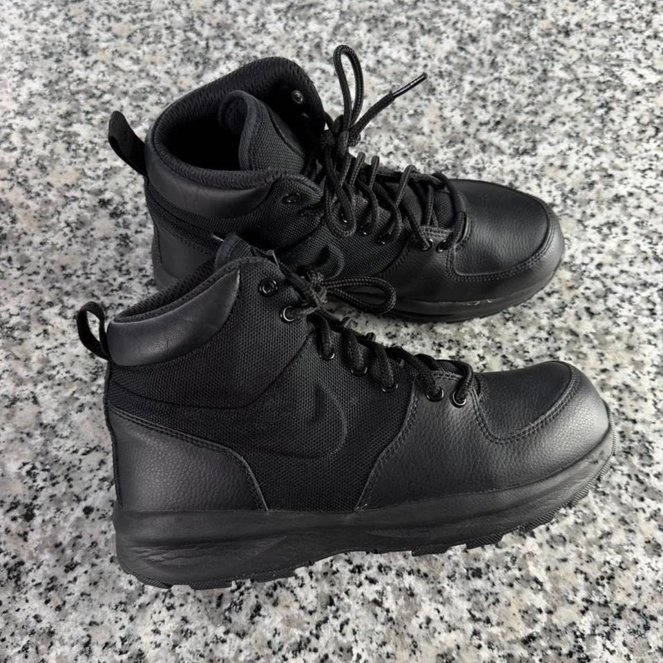 Nike Black Manoa Leather Hiking Boots Youth 7Y (Women’s 8.5) BQ5372