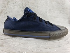 CONVERSE ALL STAR Navy Blue Gray Sneakers Junior Size 3.5