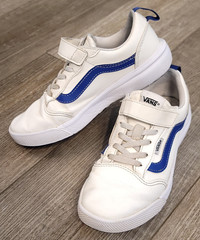 Unisex Shoes Sneakers Vans Kids Ultrarange 66 V White And Blue Size 3y