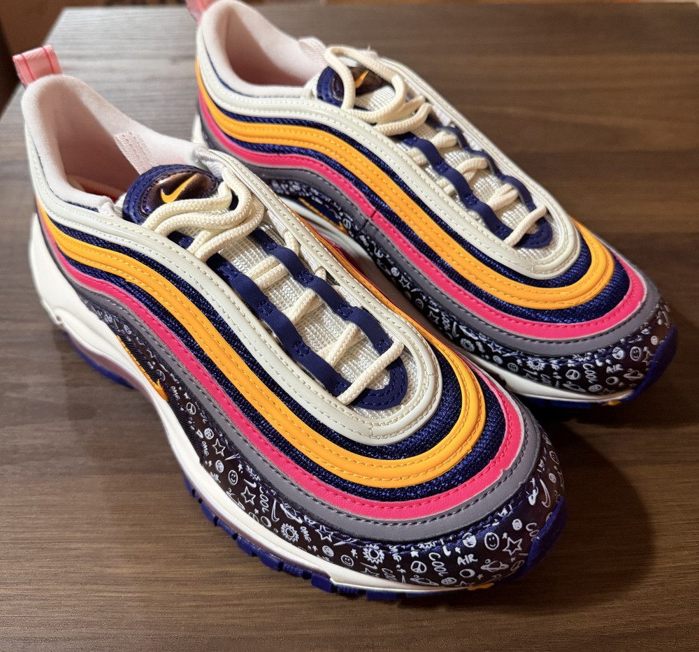 Nike Air Max 97 (GS) Youth 5Y Regency Purple Laser/Orange/Pink