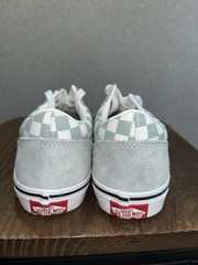 Vans Ward Old Skool Checkerboard Sneakers Youth 4 Teal White Low Top Lace Up
