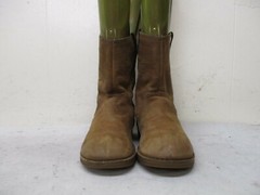 UGG Australia Brown Nubuck Leather Mid Calf Boots Youth Size 4 Style 1002069