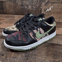 Nike Dunk Low SE GS Black Multi-Camo Kids 6Y Youth Boys DB1909-001