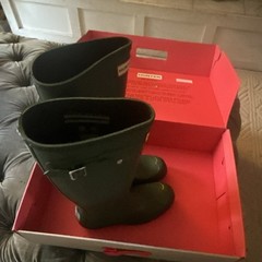 Hunter Original Kids Waterproof Rubber Boots Hunter Green US 4UK 3 EU 35/36