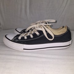 Black Canvas Low Top Converse All Star Shoes Boy Girl Youth Chuck Taylor US 2.5