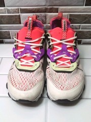 Nike React Vision Running Shoes Bolt Laser Crimson White Pink Low Youth Size 7Y