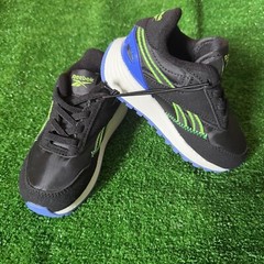 Reebok Toddler Black Neon Classic Style Iconic Sneakers Shoes Kids Size 8 NEW
