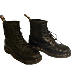 Dr Martens 1460 Unisex Kids Boots M4 L5 Black Youth Leather Combat Lace Up Doc