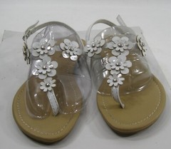 Summer WHITE FLOWER Back Strap Cute Shoes Sandals GIRL Size 11