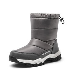 Kids Girls Boys Snow Boots Cozy Faux Fur Lined Waterproof Winter Warm Ski Boots