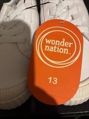 White Cotton Shoes Size 13 Kids