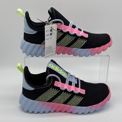 Adidas Kaptir Flow K ‚Core Black / Hi-Res Yellow / Clear Sky (JQ7348) New in Box