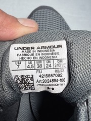 Under Armour Surge Gray Mesh Athletic Shoes Unisex Kids US 7 3024894-106