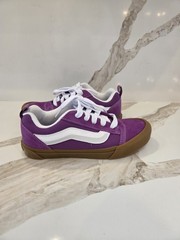 VANS Old Skool Purple/White Suede Low Top Sneakers Gum Rubber Sole Kids 6