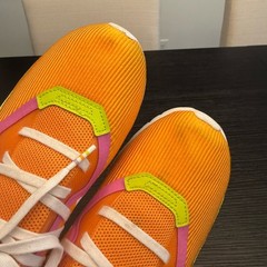 Adidas Kevin Lyons Original Flex Sneakers Kids Youth Size 5 Orange Pink Yellow