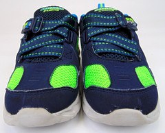 SKECHERS Low Top Athletic Lights Sneakers, Little Kids Size 10.0 K, Navy Green