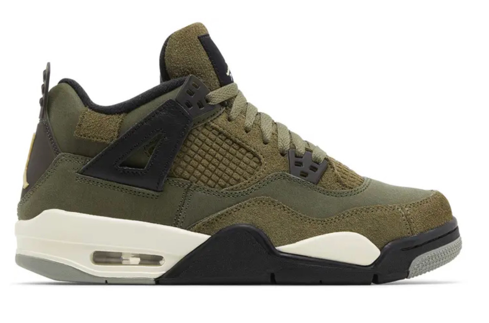 SIZE 6Y – NEW Air Jordan 4 Retro SE Craft GS ‚Olive‘ FB9928 200 GREEN SNEAKERS