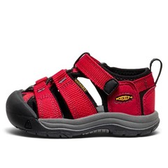 KEEN Kids Closed Toe Water Sandals, Ribbon Red/Gargoyle, Big Kid 7