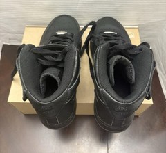 Nike Air Force 1 Mid GS Triple Black 2009 Vintage Sneaker 314195-004 Size 6.5Y