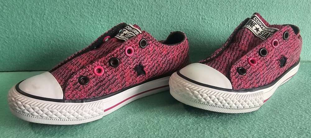 Converse Shoes Junior 12 One Star Sneakers Pink Lace Up Casual Round Toe 46619FT