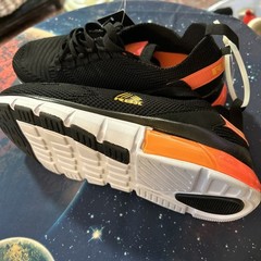 New RBX Kids Black With Pop Of Orange Sneakers Size 7