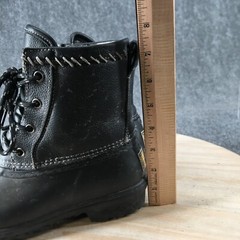 Pendleton Duck Boots Youth 6 Black Lace Up Ankle Top Comfort Casual Round Toe