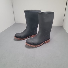 Kids Unisex Rubber Rain/Mud Boots Chain Link Sole Black Size 3 Canada Fishing