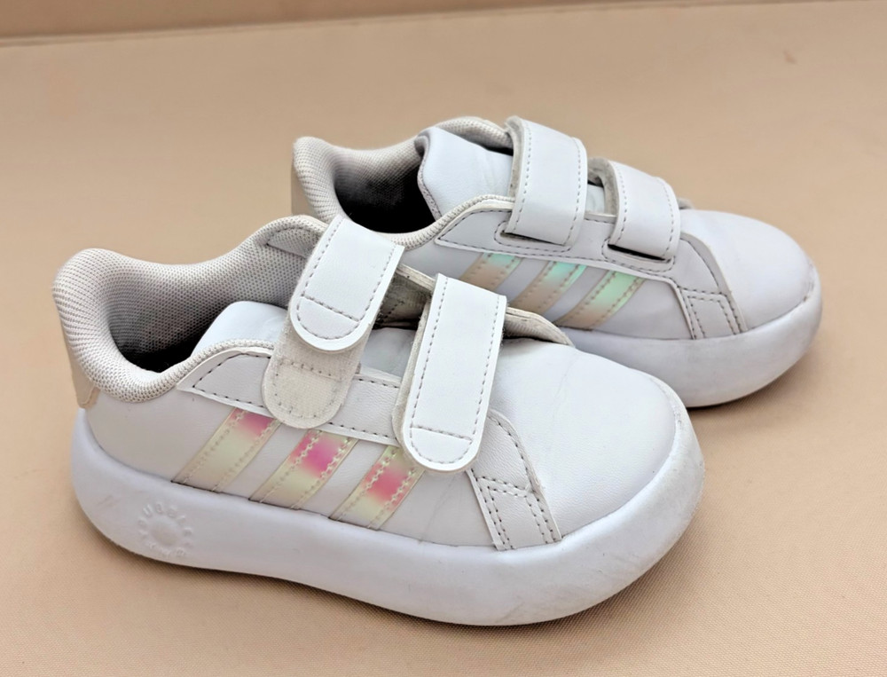 Adidas Cloudfoam Bubble Comfy White Toddler Children’s Kids Sneaker Shoes 8K