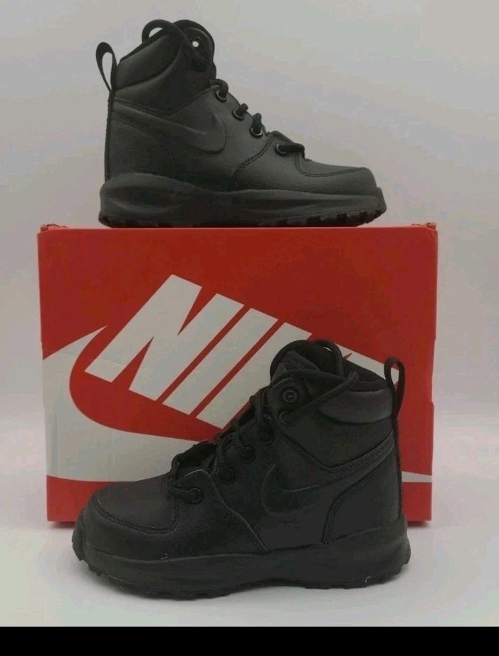 Nike Manoa ’17 LTR Toddler Size 8C Triple Black Hiking Snow Boots HF0751-001