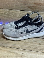 Nike Free RN Youth US 6Y White Black Women US 7.5 Running Shoes 833989-100 C7