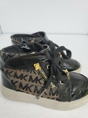 Michael Kors Kids( children)Sneaker Tan/ Black Lace Up& zipper Shoes 9